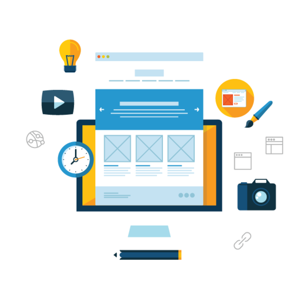 Vector of web design service