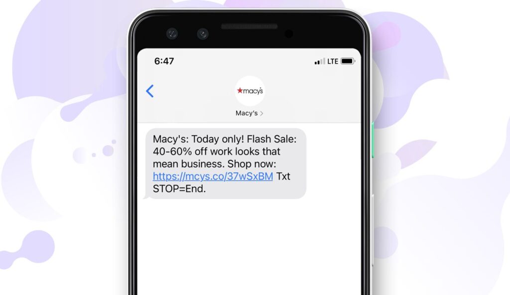 Illustration of SMS marketing