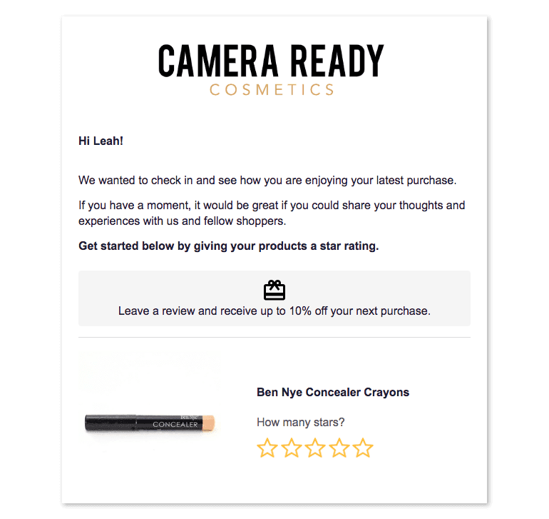 A screenshot of blog customer review