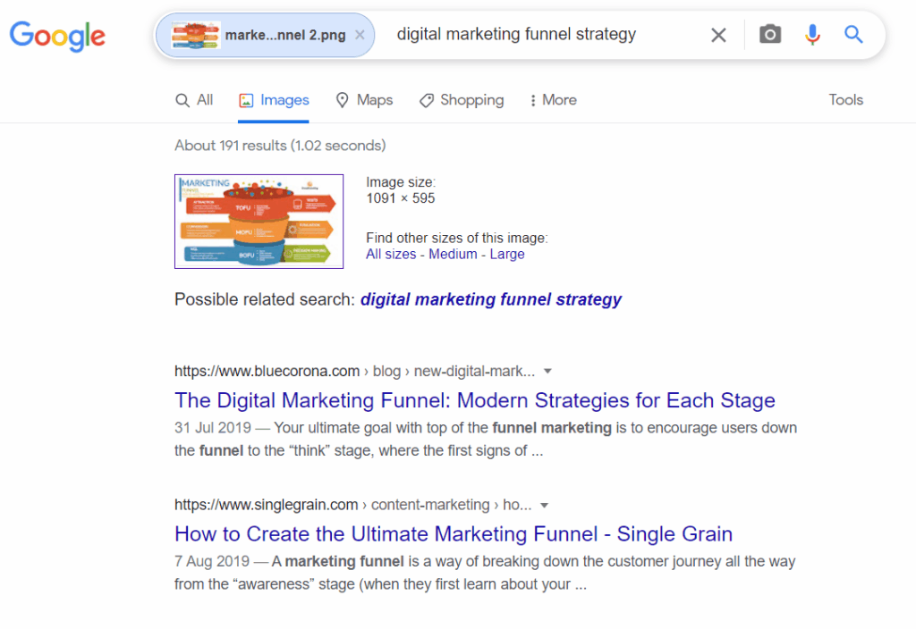 A screenshot of image search