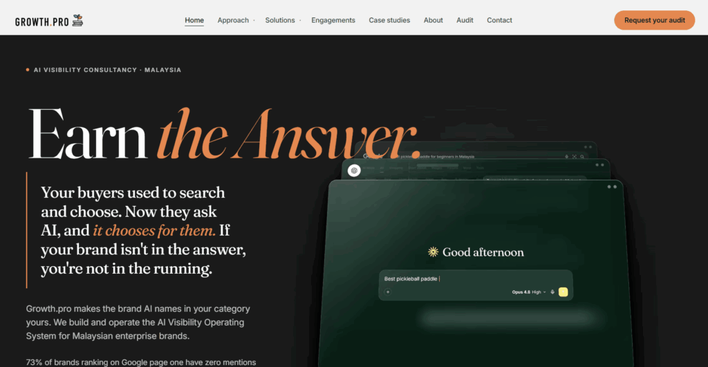 Growth pro website homepage
